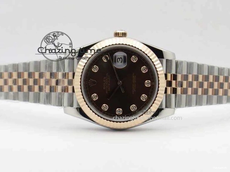 DateJust Dial Jubilee On Bracelet Best RG Fluted Noob 1:1 41mm Wrapped A3235 Brown Edition 126303 Diam Bezel 1231